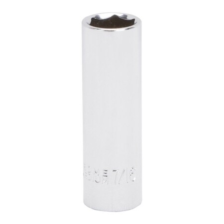 Vulcan Drive Socket, 7/16 in Socket, 1/4 in Drive, 6-Point, Chrome Vanadium Steel, Chrome, MT6487714 MT6487714