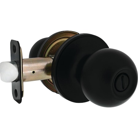 Steel Pro Matte Black Bed & Bath Door Knob TWX910B