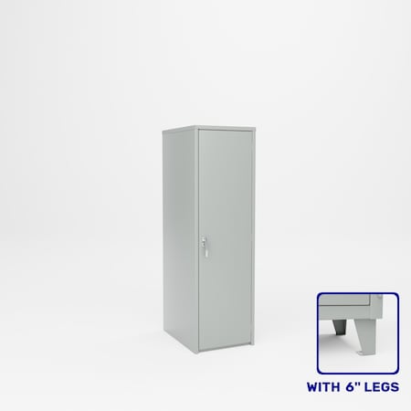 Pucel Narrow Storage Cabinet, 18 in W x 66 in H x 24 in D, Gray HDSC-1860-24-4L