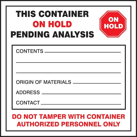Accuform HAZARDOUS WASTE LABEL THIS CONTAINER ON MHZW26EVP