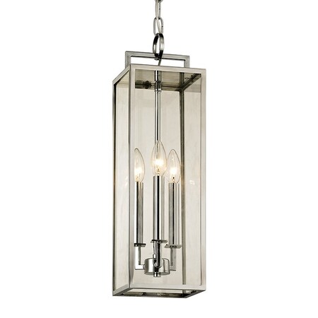 Troy Lighting Beckham 3 Light Lantern 6 In. Polished Stainless F6537
