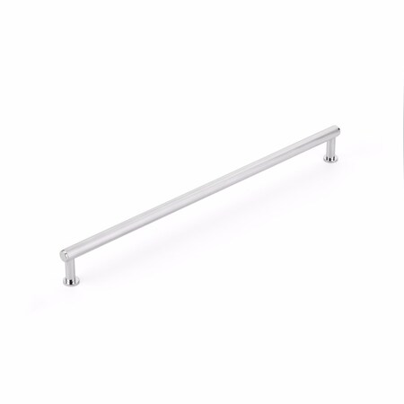Schaub 12in Center to Center Pub House Knurled Cabinet Pull Polished Chrome Finish 5012-26