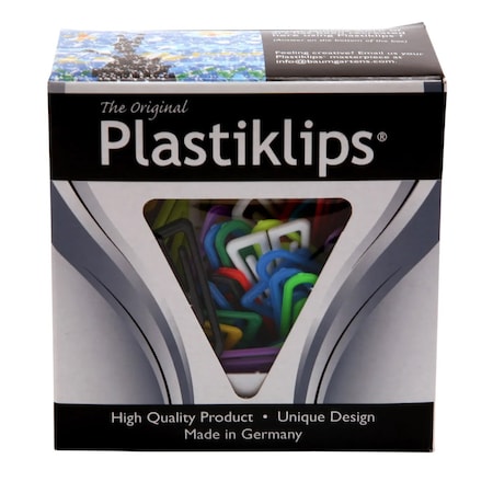 Plastiklips Paper Clips, Large Size, Assorted Colors, 200PK LP-0600