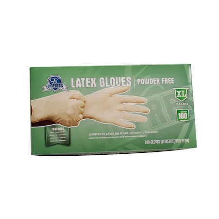 Empress Latex Glove Powder Free Extra Large, 1000PK ELPFXL2004