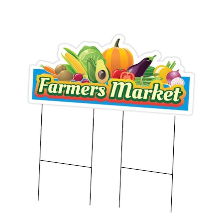 Signmission Farmers Market Die Cut Yard & Stake outdoor plastic coroplast window, C-DC-2436-Farmers Market19 C-DC-2436-Farmers Market19