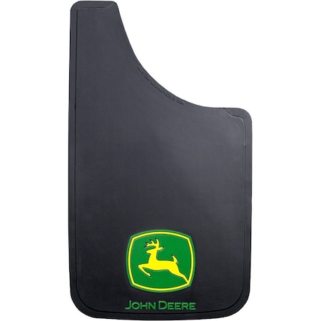 Plasticolor MUD FLAPS Universal 11 Inch x 19 Inch Set Of 2 Flat TrueColor John Deere Logo 000537R01