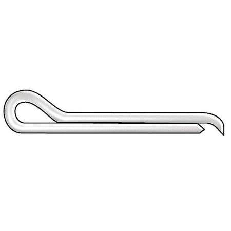 Zoro Select Hammerlock Cotter Pin, 1/8 in Dia, 1/2 in L, Low Carbon Steel, PK 100 U39351.012.0050