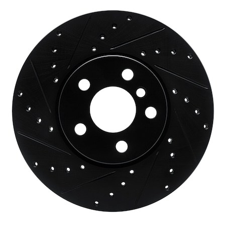 Dynamic Friction Co DFC Brake Rotor - Drilled and Slotted - Black 633-32018L