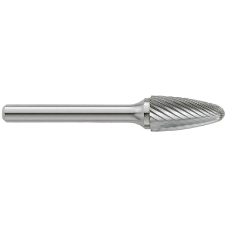 Garr Tool Burr, Series: SF, 1/2 in Diameter Head, Radius End, Tree Head Shape, Aluminum Cut 64031