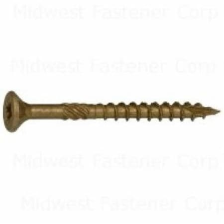 Saberdrive 50752 Deck Screw, No 9 Thread, 2 in L, Serrated Thread, Bugle Head, Type 17 Point, Steel, 617/PK M50752