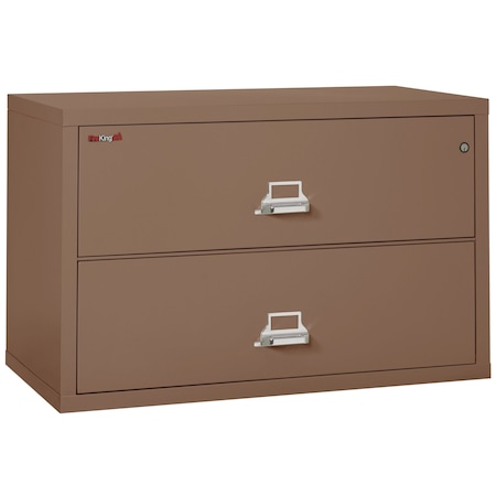 Fireking 2 Drawer, 1 Hr Fire & Impact Rated, 44" Wide Lateral Tan 2-4422-CTN