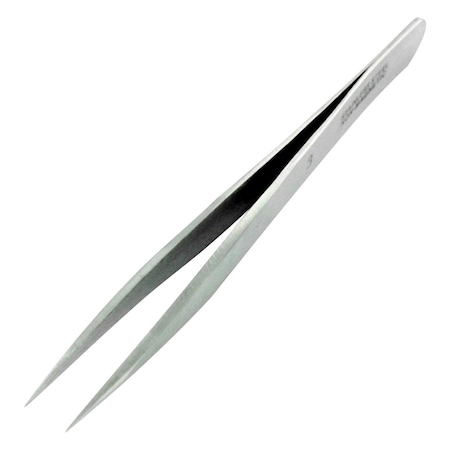 Multicomp Pro Tweezers, Fine, Straight, Pointed, 4.8in. Overall Length, Stainless Steel MP012546