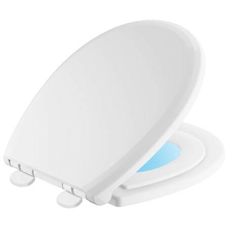 Delta Sanborne Round Front Slow-Close / Quick-Release Nightlight Family Seat 823902-N-WH
