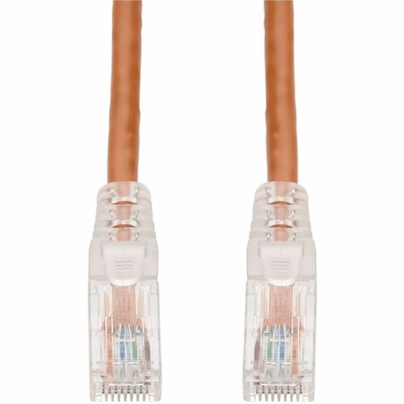 Add-On 100FT ORANGE CAT 6 PVC ETHERNET CABLE SNAGLESS EASY CLEAR BOOT TAA RJ-45 M/M ADD-100FCAT6-OE-TAA
