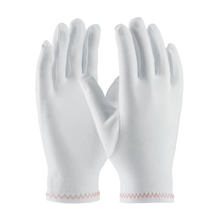 Cleanteam Regular Weight Stretch Nylon Inspection Glove w/Zig-Zag Stitched Rolled Hem, Full Fashion Patt, 12PK 98-713