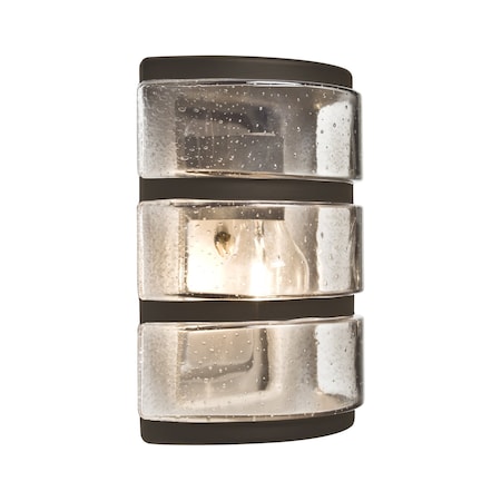Besa Lighting Costaluz, Aqua Series Post mount, Bronze/Clear Bubble, 1x75W Incandescent AQUARBH-CL-BR