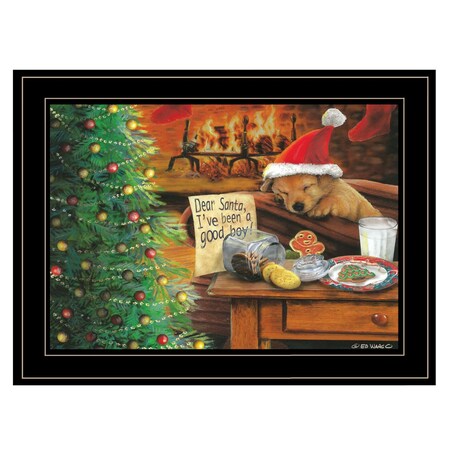 Homeroots Ive Been A Good Boy 3 Black Framed Print Wall Art 406834