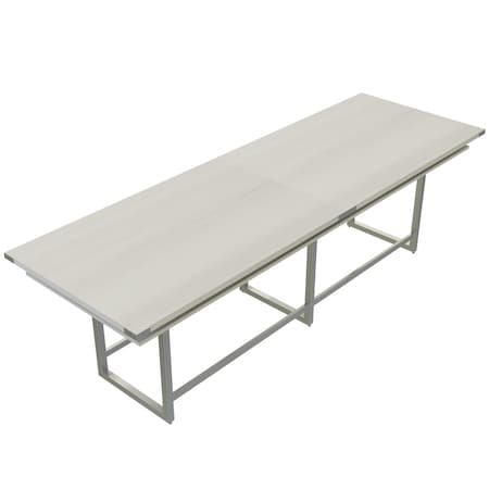 Mirella Conference Table, Steel Frame, Silver MRH12WAH