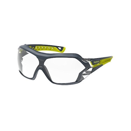 Hexarmor Safety Glasses, Gray/Yellow, Clear 11-34001-04G