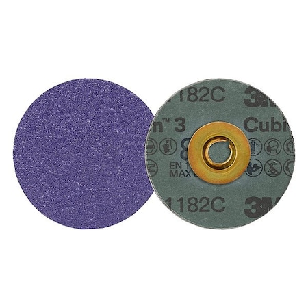 3M Cubitron Quick-Change Disc, Ceramic, 3 in Dia., PK50 7100332348