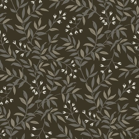 Chesapeake Senna Black Budding Vines Wallpaper 4134-72519