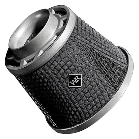 Backseat 4 x 6.5 x 6.5 in. Secret ound Tapered Black Air Filter - Gunmetal & Black BA2065463