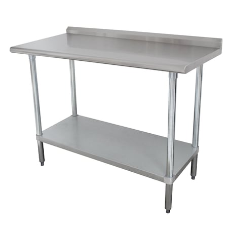 Advance Tabco Special Value Work Table 96 in.W x 36 in.D 16 gauge 430 series stainless steel top FLAG-368-X