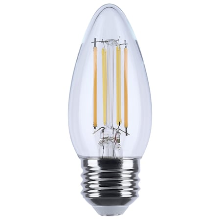 Satco 4.5W LED B11, 3000K-2000K Warm Dimming, Medium Base, Clear S12159