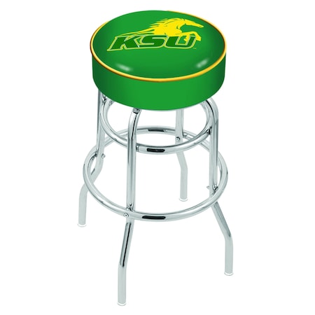 Holland Bar Stool Co 25" Kentucky State Univ Cushion Seat, 2-Ring Chrome Swivel Bar Stool L7C125KYStUn