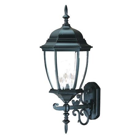 Homeroots Matte Black Ornamental Lantern Wall Light 398378