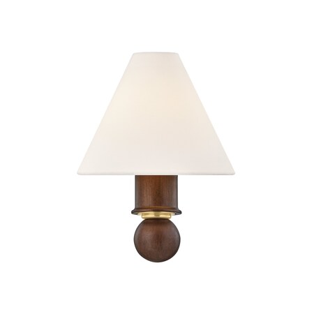 Mitzi Indra 7in wide 1 Light Wall Sconce in Aged Brass H1021101-AGB