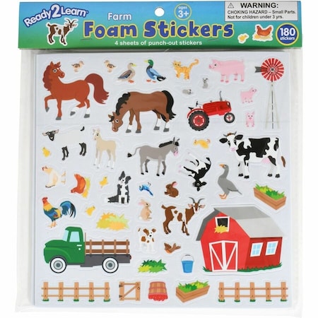 Ready 2 Learn Foam Stickers, Farm, 180-Piece Set, 3PK CE10120