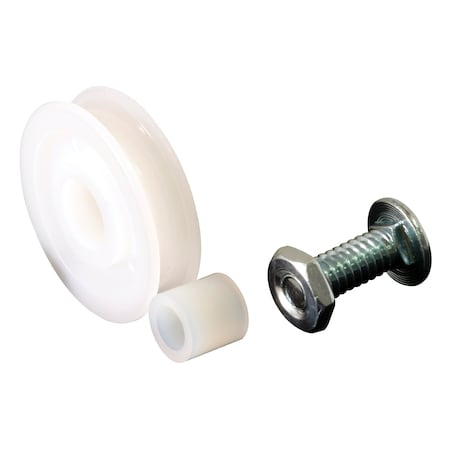 Prime-Line 1-1/4 In. Bottom Mount Nylon Wheel with Nylon Bushing, PK2 B 555