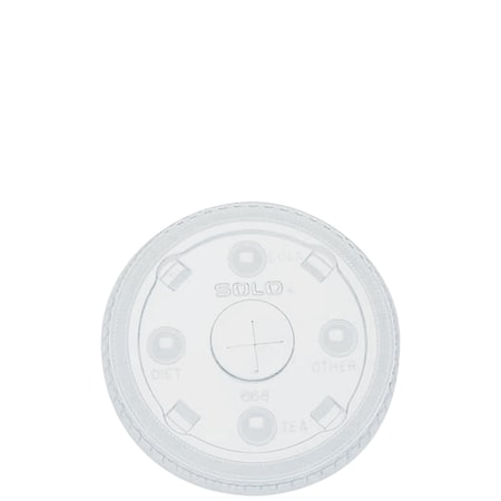 Empress PET Cold Cup Flat Lid Clear w/ Straw Slot & ID 668NS