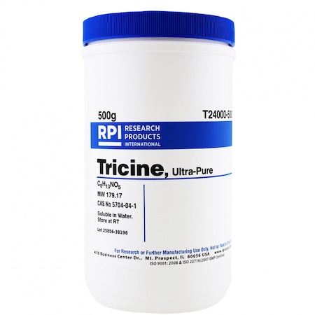 Rpi Tricine, Ultra Pure N-Tris Hydroxymethyl Methyl Glycine, 500 Grams T24000-500.0