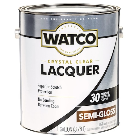 Watco Gal Clear Brushing Lacquer, Semi-Gloss 63131