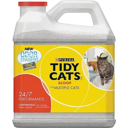Tidy Cats Cat Litter, 14 lb Capacity, Gray/Tan, Granular Jug 7023011614