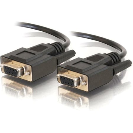 C2G 6ft DB9 F/F Cable - Black - DB-9 Female - DB-9 Female - 6ft - Black 52035