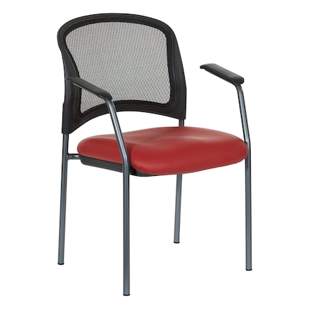 Office Star Products ProGrid Mesh Back Chair, Dillon Lipstick 86710R-R100