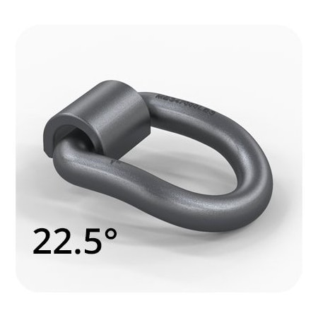 Austin Hardware D-RING BENT 22.5 DEG + CLIP WELD ON 1.00 INCH 47000 LBS PLAIN LR-1000-BR1-FC1