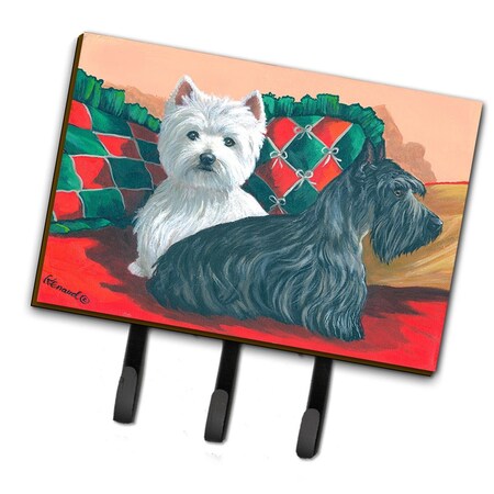 Carolines Treasures 6 x 2 x 9 in. Westie & Scottie Great Scots Leash or Key Holder PPP3277TH68