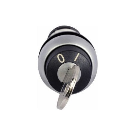 Eaton 22.5 MM, 1NO, NEMA 4X/13, IP65, Silver Bezel, Center-Right 40D, MS1 Lock Mechanism,  C22-WRS-MS1-K10