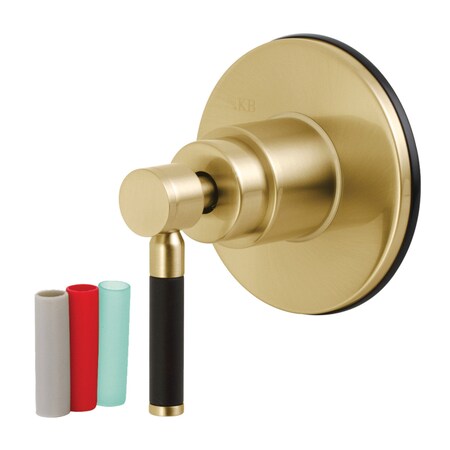 Kingston Brass Single-Handle Six-Way Diverter Valve with Round Trim Kit, Brushed Brass KS4037DKL