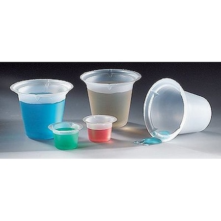 Zoro Select Low-Form Beaker, Plastic, Colorless, PK500 0600565