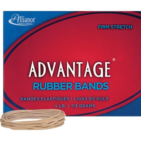 Alliance Rubber Alliance Advantage Rubber Bands, Size No 19, 3-1/2" x 1/16", Natural, 1/4 lb. Box 26199