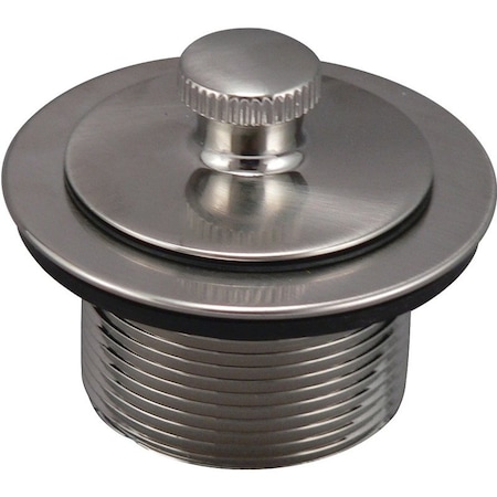 Plumb Pak Lift and Turn Style Tub Drain Plug with Strainer, Brushed Nickel PP62-3DSBN
