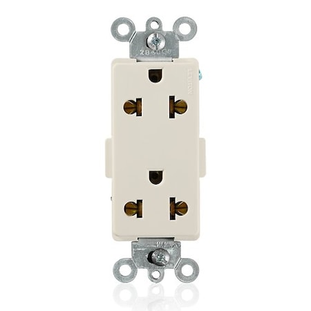 Leviton Decora Rec 15A 125V/16A 250V LtAl 5835-T