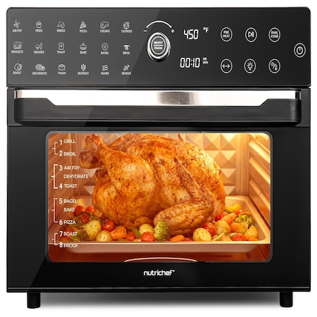 Nutrichef 32 Quart Air Fryer & Oven, Black NCAFOV32BK