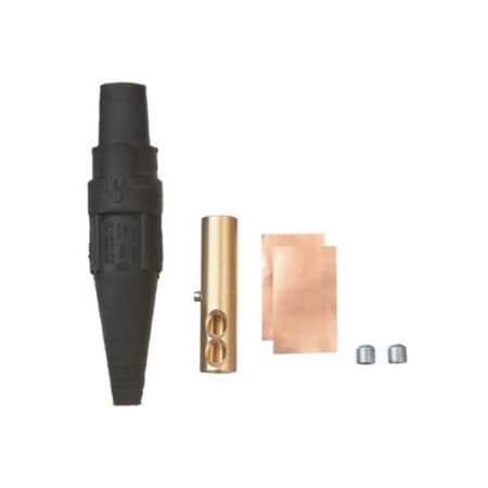 Cooper Interconnect J Series E1016 Plug, Cam-Lok Single Pole, Double Set Screw Female 627-E1016-8375