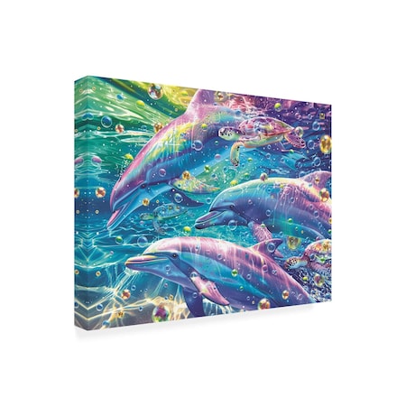 Trademark Fine Art Outdoor Canvas Art - Michael David Ward 'Under Sea Magic' Wall Art for Patios, or Gardens GRL01137-OC1824WR